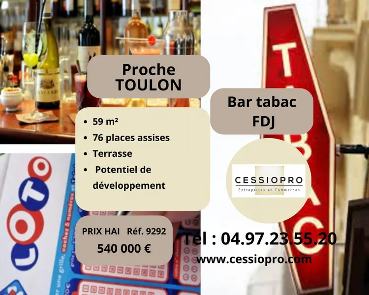 BAR TABAC FDJ CŒUR DE VILLE PROCHE TOULON