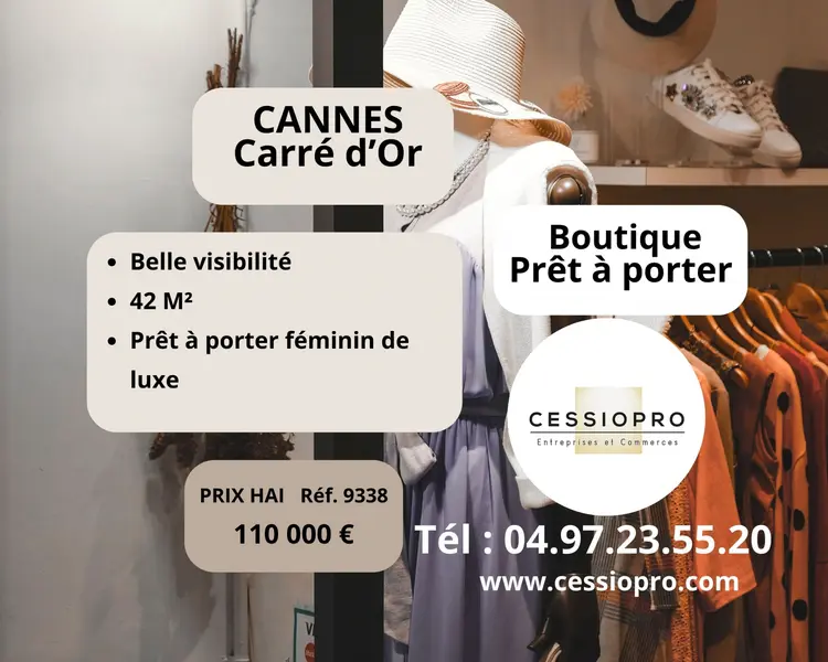 A vendre Fonds de commerce 42m² Cannes