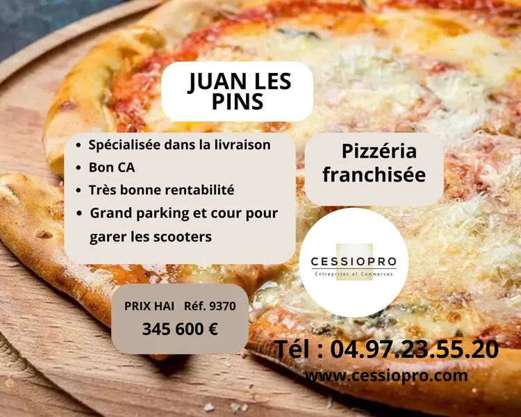 Pizzéria Franchisée, spécialisé dans la livraison, secteur Jan les Pins, bon CA