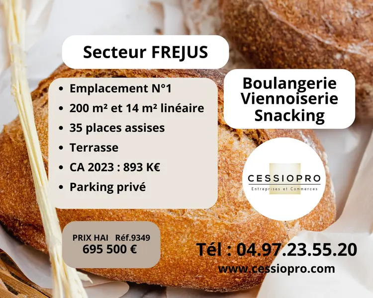 Boulangerie, viennoiserie, snacking   Secteur Fréjus  - Emplacement No 1